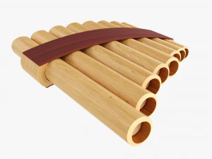 Flauto di Pan a 8 tubi Modello 3D