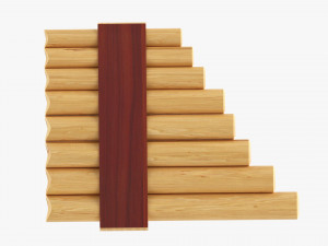 Pan Flute 8-Pipe 3Dモデル