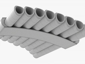 Flauto di Pan a 8 tubi Modello 3D