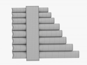 Pan Flute 8-Pipe 3Dモデル