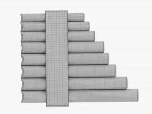 Flauto di Pan a 8 tubi Modello 3D