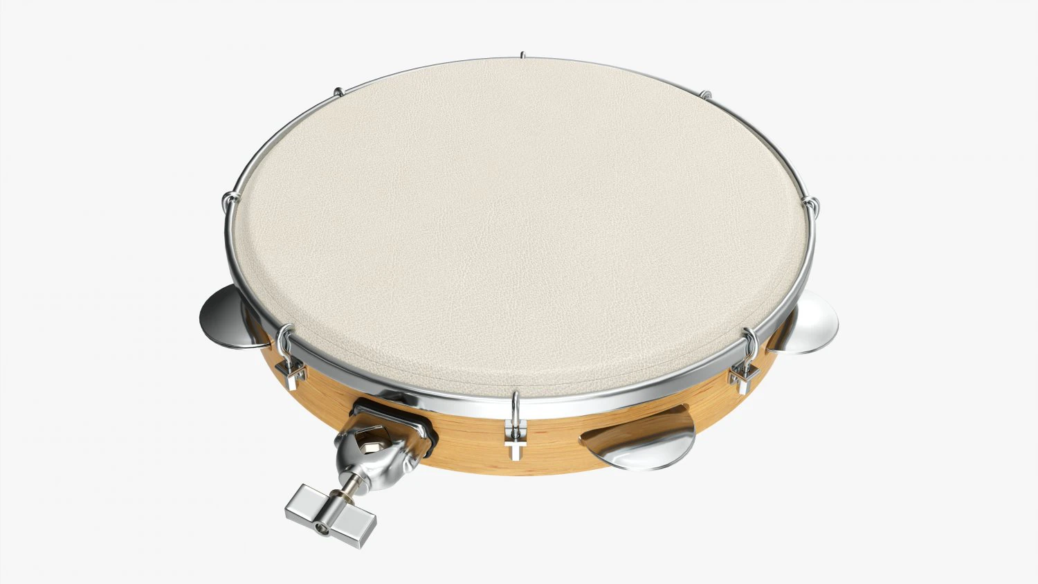 Pandeiro Samba Instrument 3D Model .c4d .max .obj .3ds .fbx .stl .blend 