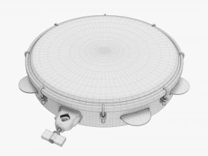 Pandeiro Samba Instrument 3D Model