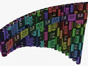 Panpipes Alto Modelo 3D