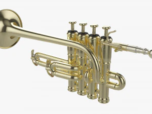 Piccolo Trumpet 3D Model
