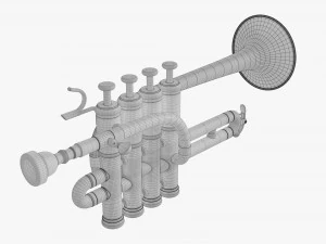 Piccolo Trumpet 3D Model