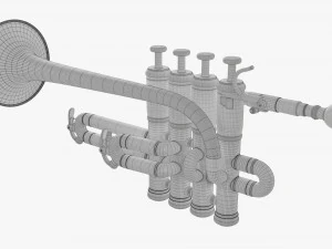 Piccolo Trumpet 3D Model