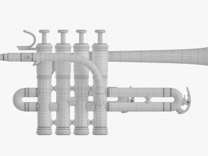 Piccolo Trumpet 3D Model
