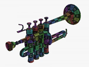 Piccolo Trumpet 3D Model