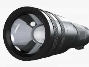 Rechargeable Led Flashlight 01 3D Model