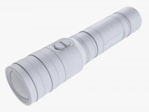 Rechargeable Led Flashlight 01 3D Model