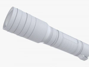 Rechargeable Led Flashlight 01 3D Model