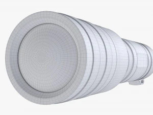 Rechargeable Led Flashlight 01 3D Model