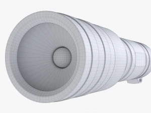 Rechargeable Led Flashlight 01 3D Model