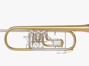 Rotary Valve Trumpet 3D Model