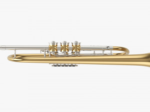 Rotary Valve Trumpet 3D Model