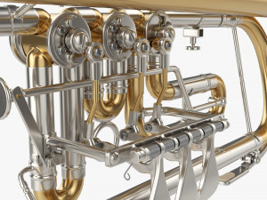 Rotary Valve Trumpet 3D Model
