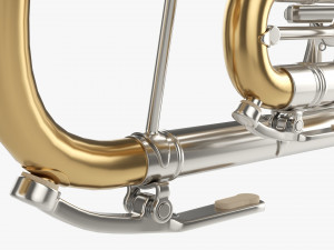 Rotary Valve Trumpet 3D Model