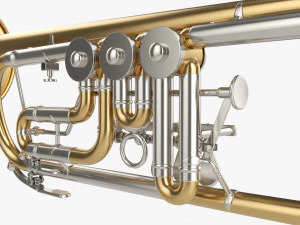 Rotary Valve Trumpet 3D Model