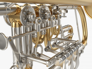 Rotary Valve Trumpet 3D Model