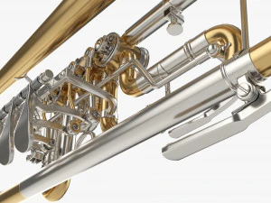 Rotary Valve Trumpet 3D Model