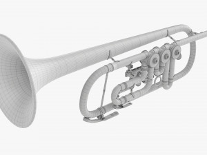 Rotary Valve Trumpet 3D Model