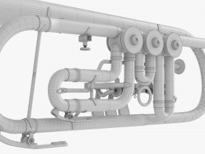 Rotary Valve Trumpet 3D Model