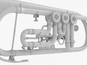 Rotary Valve Trumpet 3D Model