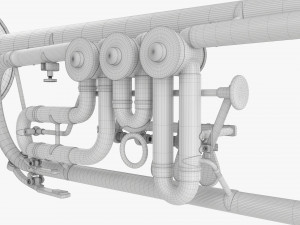 Rotary Valve Trumpet 3D Model