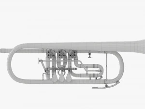 Rotary Valve Trumpet 3D Model