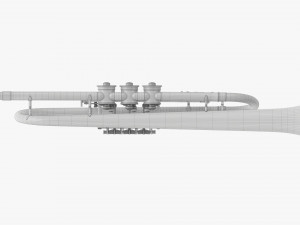 Rotary Valve Trumpet 3D Model