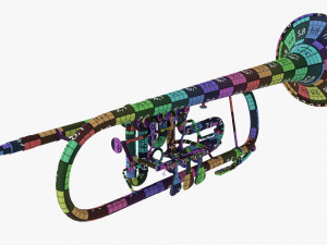 Rotary Valve Trumpet 3D Model