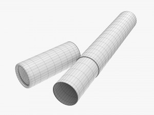 Scroll Holder Tube 3D Model
