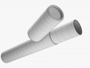 Scroll Holder Tube 3D Model