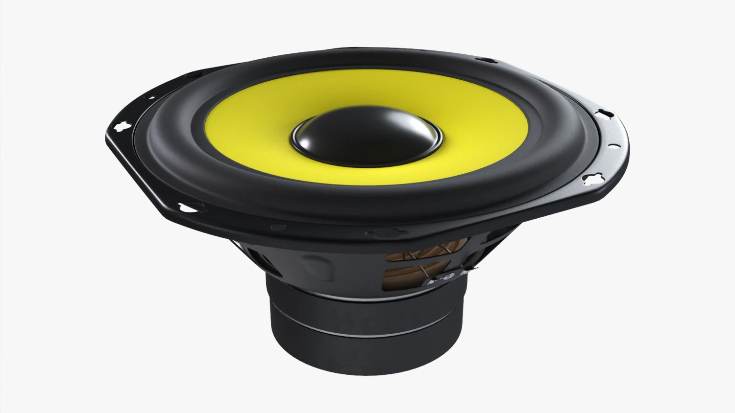Studio Monitor 8-Inch Woofer 3D Model .c4d .max .obj .3ds .fbx .stl .blend 