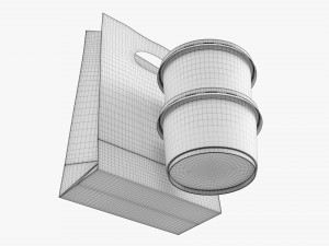 Takeaway Paper Bag And Containers 3D Model