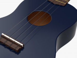 Ukulele Guitar Blue 3D Model