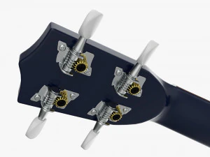 Ukulele Guitar Blue 3D Model