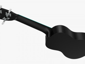 Ukulele Guitar Light Blue 3D Модель