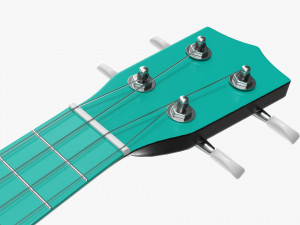 Ukulele Guitar Light Blue 3D Модель