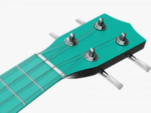 Ukulele Guitar Light Blue 3D Model