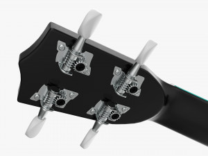 Ukulele Guitar Light Blue 3D Модель