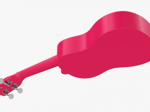 Ukulele Guitar Pink Modèle 3D