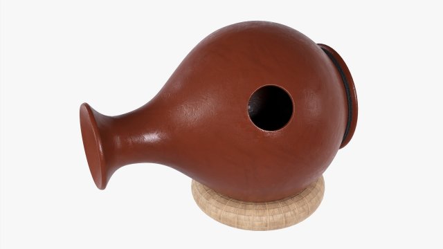 Urdu Clay Drum 3D Model .c4d .max .obj .3ds .fbx .stl .blend 