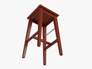 Wooden Bar Stool 3Dモデル
