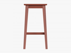 Wooden Bar Stool 3Dモデル