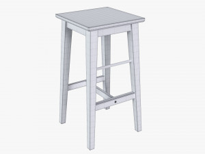 Wooden Bar Stool 3Dモデル