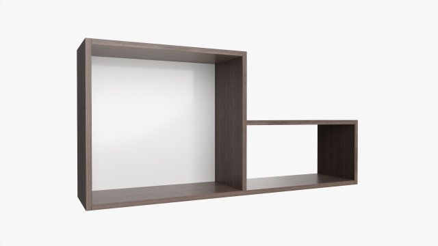 Wooden Suspendable Shelf 05 3D Model .c4d .max .obj .3ds .fbx .stl .blend 