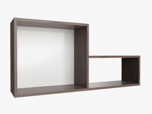 Wooden Suspendable Shelf 05 3D Model