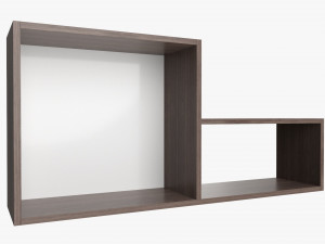 Wooden Suspendable Shelf 05 3D Model
